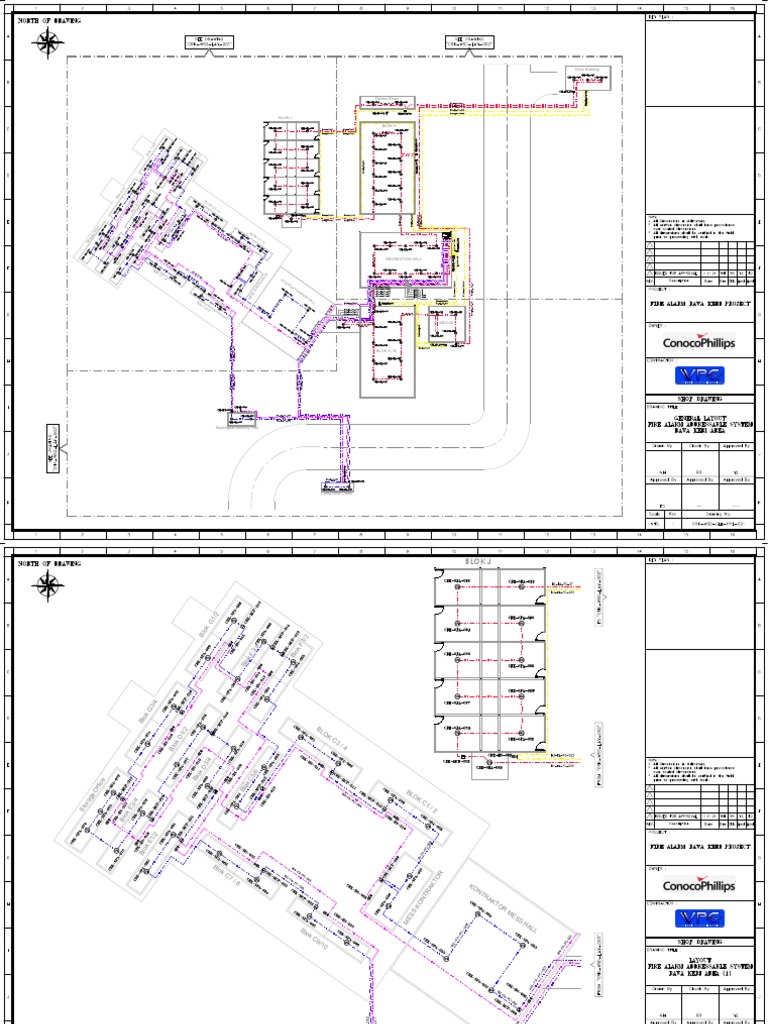 Shop Drawing Fire Alarm System Addressable Rawa Keri Project - For BG