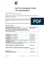 Arranging Music Preparation Orchestration Fees 2021