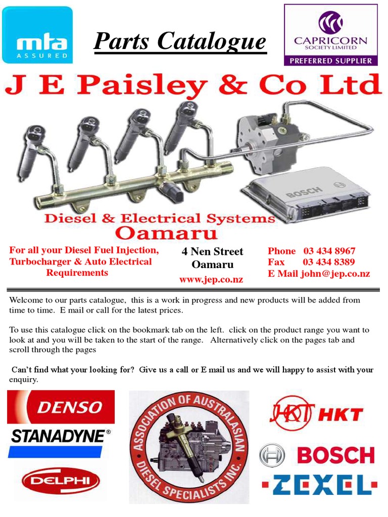 Parts Catalogue PDF Fuel Injection Vehicle Technology