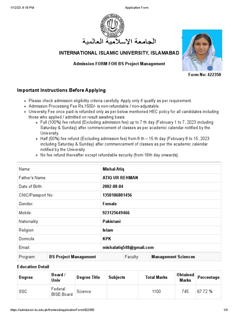 Application Form | PDF