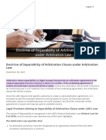 Doctrine of Separability of Arbitration Clause Under Arbitration Law in UAE