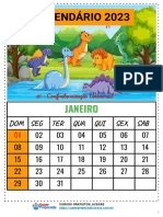 197.calendário 2023 - Dinossauros