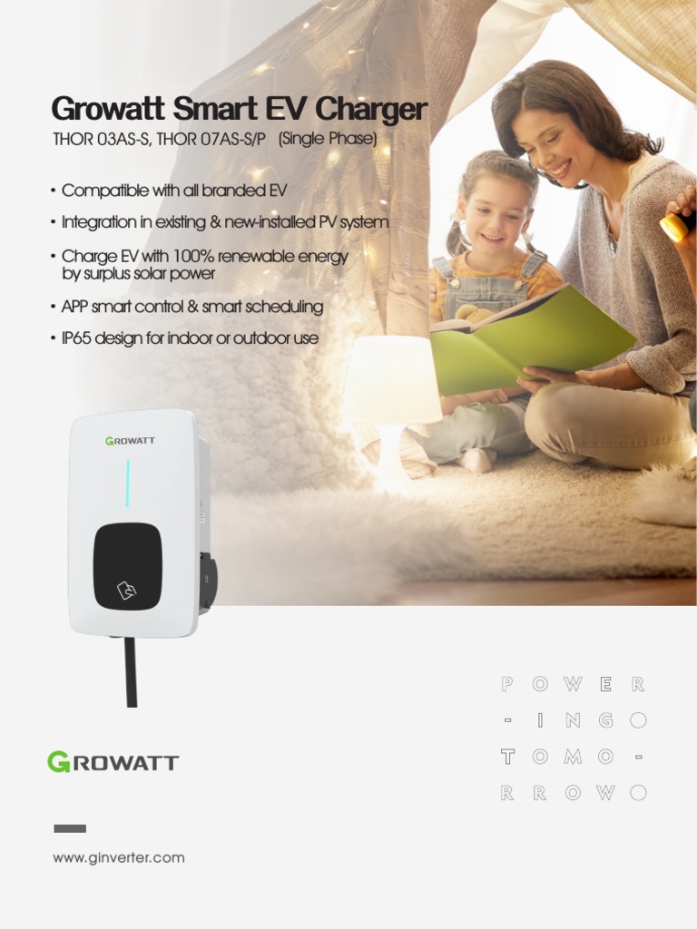 Growatt Smart EV Charger Overview | PDF | Ac Power Plugs And Sockets ...