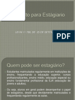 Regras para Contratação de Estagiário 