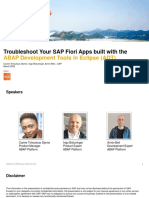 Troubleshoot Fiori Apps With ADT Slide Deck