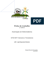 UFCD 6071 - Ficha de Trabalho 3 - LDR - Light-Dependent Resistor