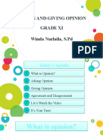 Asking and Giving Opinion - Siswa