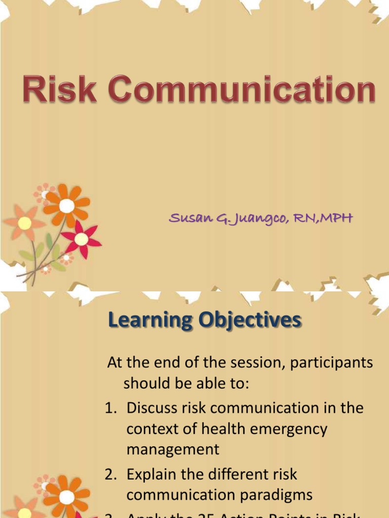 XXX Risk Communication | PDF | Risk | Communication