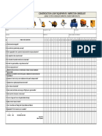 Light Equiment Daily Checkllist