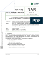 NAR 4-2018. Modelo para El Registro Telefonemas