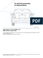 BMW Parts and Accessories Installation Instructions: Park Distance Control (PDC) Rear