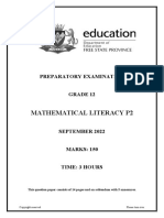 Mathematical Literacy p2 Prep Sept 2022 QP Eng