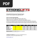 Stronglifts 5x5 Advanced