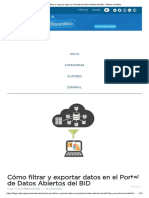 Cómo Filtrar y Exportar Datos en El Portal de Datos Abiertos Del BID - Abierto Al Público