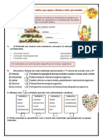 Avaliação 4º Bimestre 5º Ano Ciencias