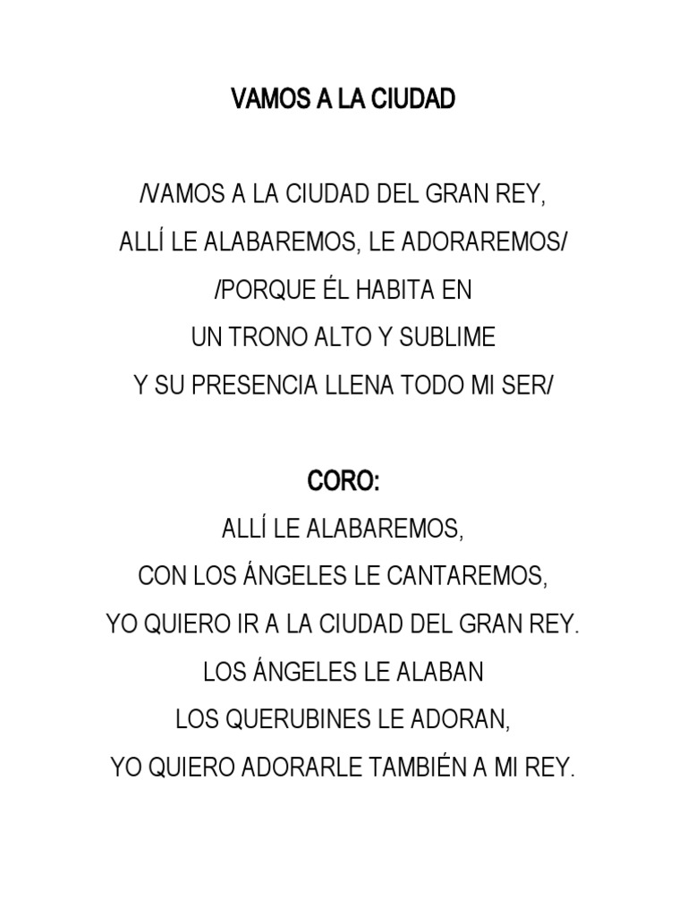 Vamos a la Ciudad del Gran Rey | PDF | Cristo (título) | Pecado
