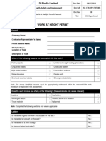 Work at Height Permit Checklist