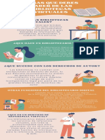 Infografia Reglas Biblioteca Ilustrado Verde Anaranjado