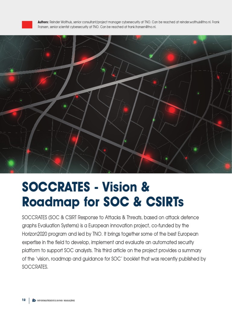 SOCCRATES SOC & CSIRT Vision Overview | PDF | Computer Security | Security
