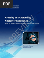 Creating Outstanding Customer Experience Instructor Guide Preview