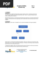 Analytical Ability Practice Test Set 3 Answers