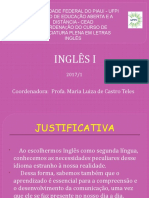 Inglês I - Slides - Malu - Jan 2017