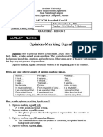 Eng8 Opinion Marking Signals Concept Notes PDF - Io