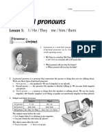 Personal Pronouns: Lesson 1: I / He / They Me / Him / Them