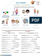 Comparatives - Superlatives: Unit 8 - Worksheet