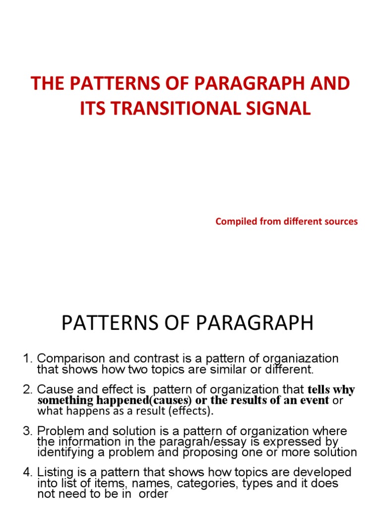 Patterns of Paragraph and Transiiton Signal | PDF | Mars | Rover (Space ...