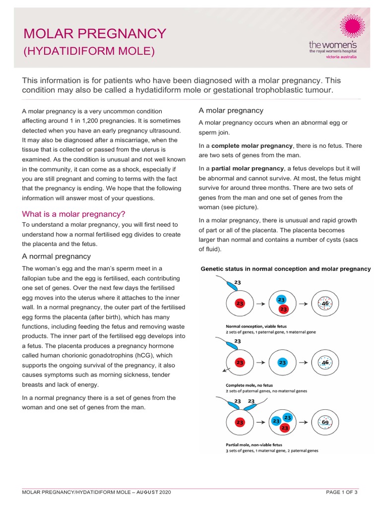 Molar Pregnancy Hydatidiform Mole | PDF | Pregnancy | Reproduction