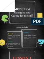 Module 4 - Managing and Taking Care of Self