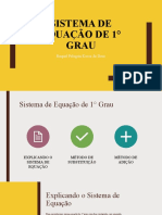 Solução de Sistemas de Equações de 1o Grau