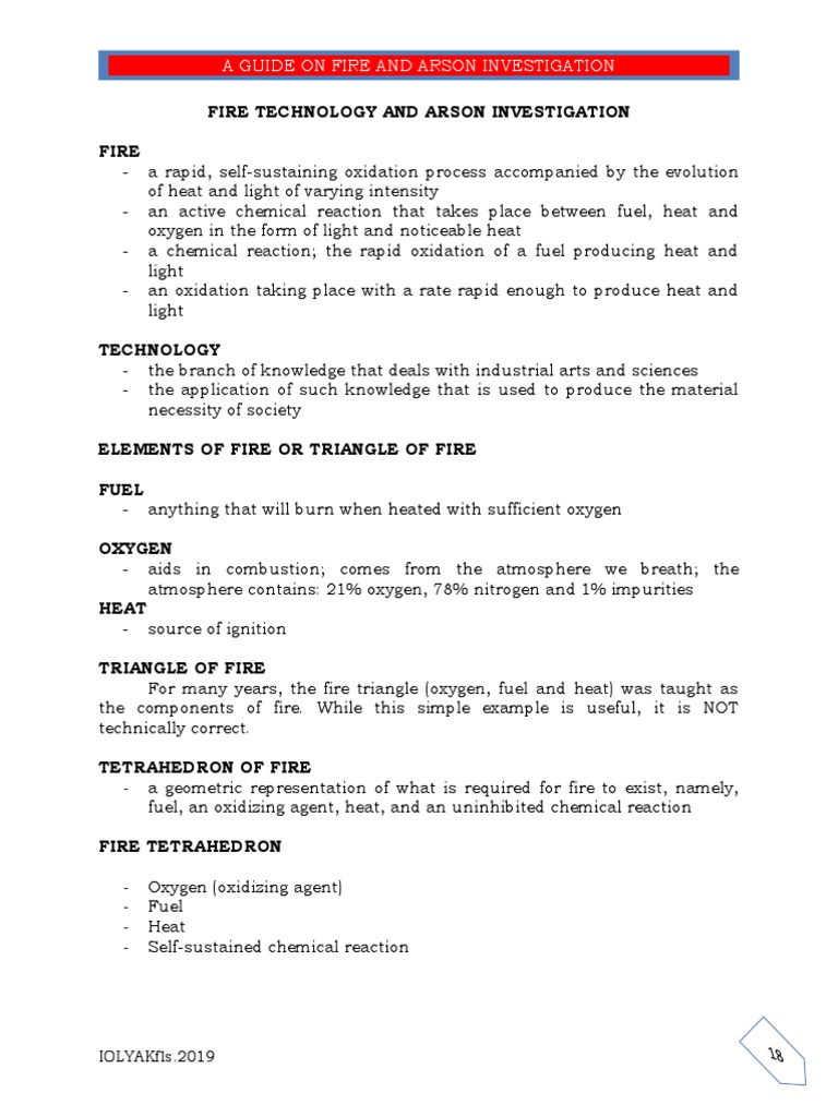 Fire Technology & Arson Investigation Guide | PDF