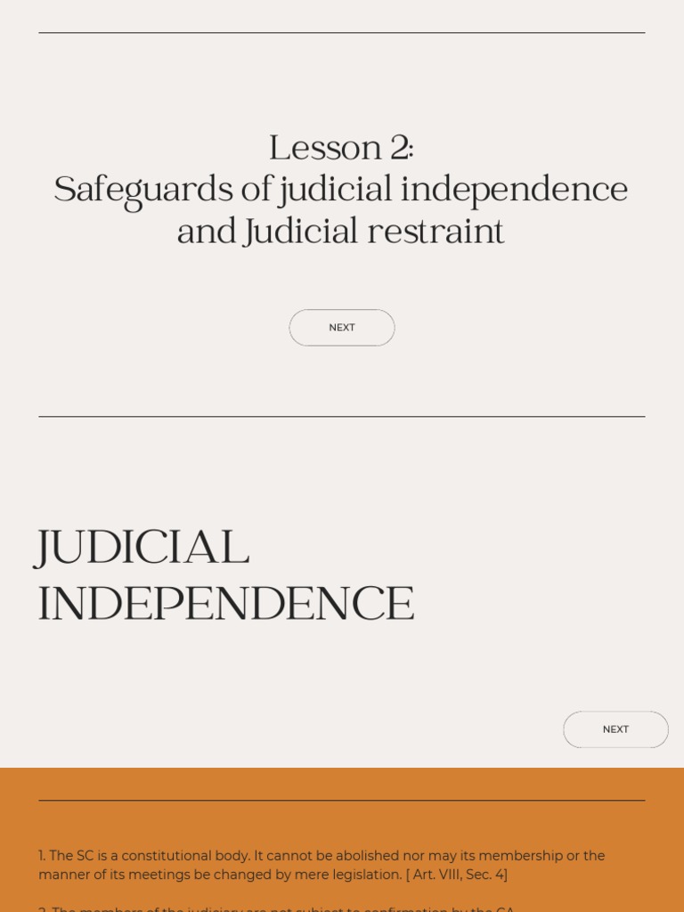 Judicial Independence and Restraint PDF Judiciaries Jurisdiction