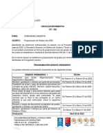 Circular Informativa 107-002 Del 20 de Enero de 2023 Programación de Grados Año 2023