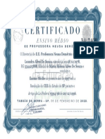 Certificado Ensino Médio 1997