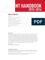 Student Handbook 2015 2016 Content