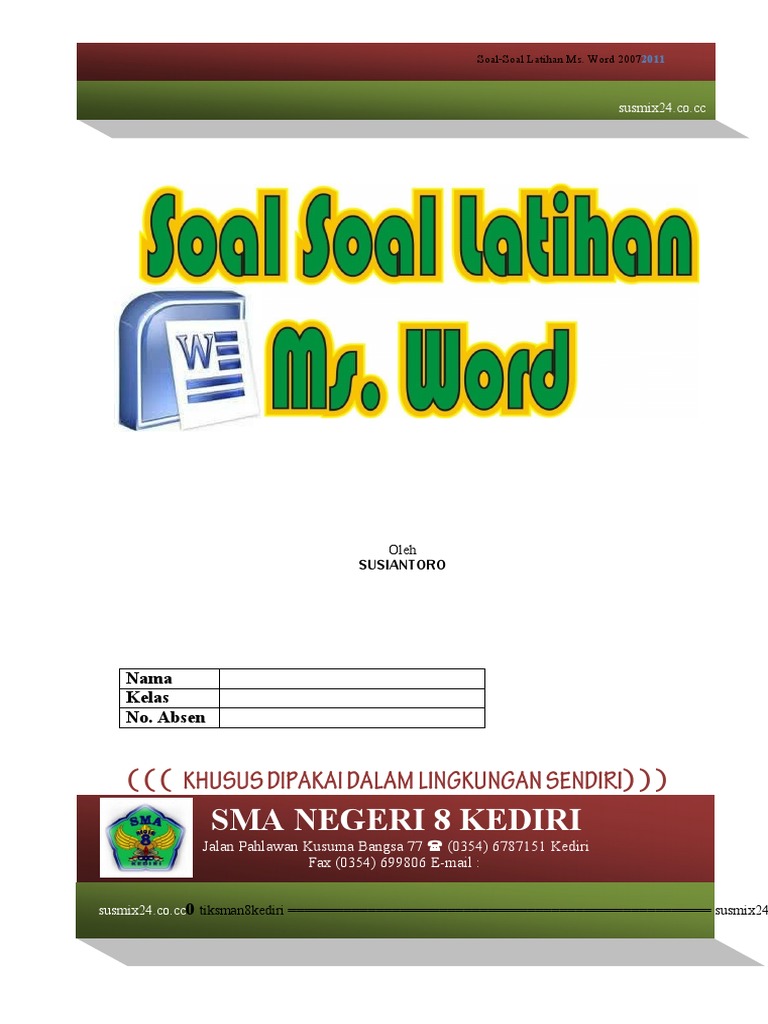 Soal Latihan Ms Word | PDF