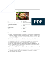 Make A Sandwich: Name: Rio Azis Febrian Class: VII F Procedure Text