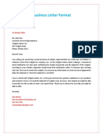 Formal Business Letter 01