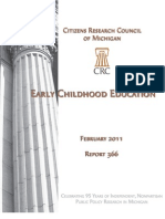 Citizens Research Council of Michigan - Early Childhood Education Feb. 2011
