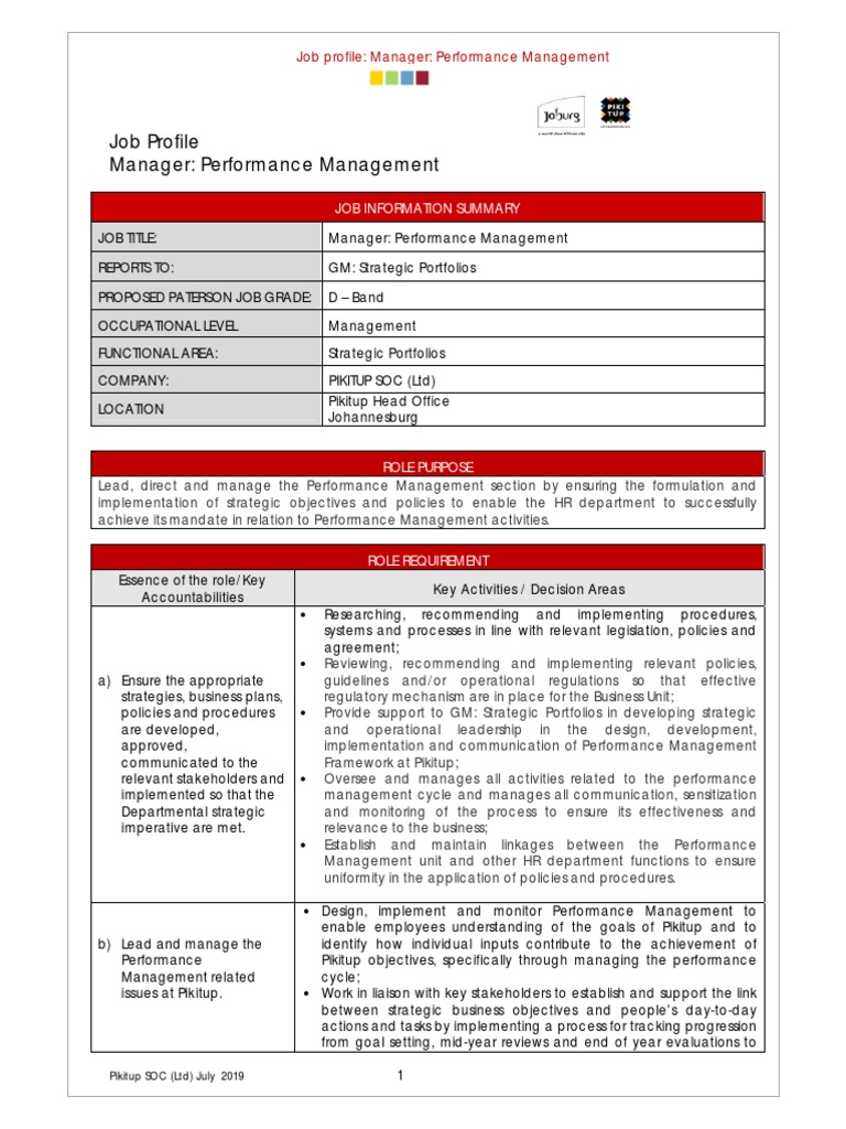 Manager of Performance Management Role | PDF | Performance Management ...
