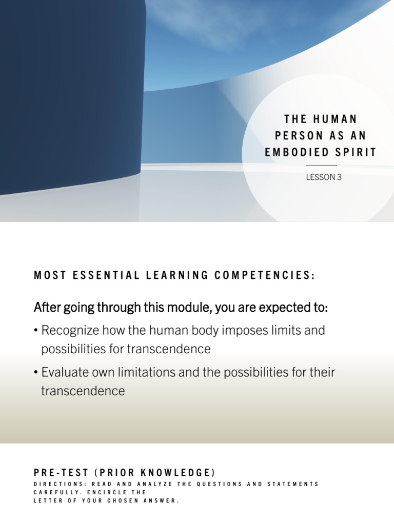 Understanding Human Limitations and Transcendence | PDF | Soul | Mind