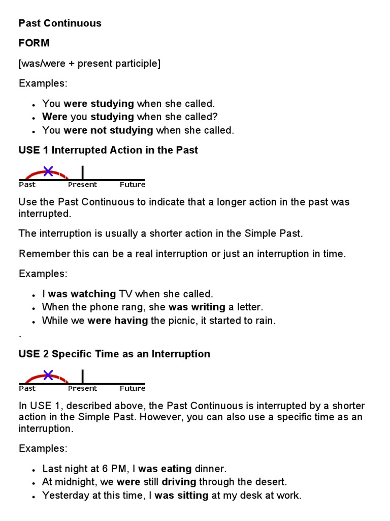 Understanding Past Continuous Tense | PDF | Verb | Grammatical Tense