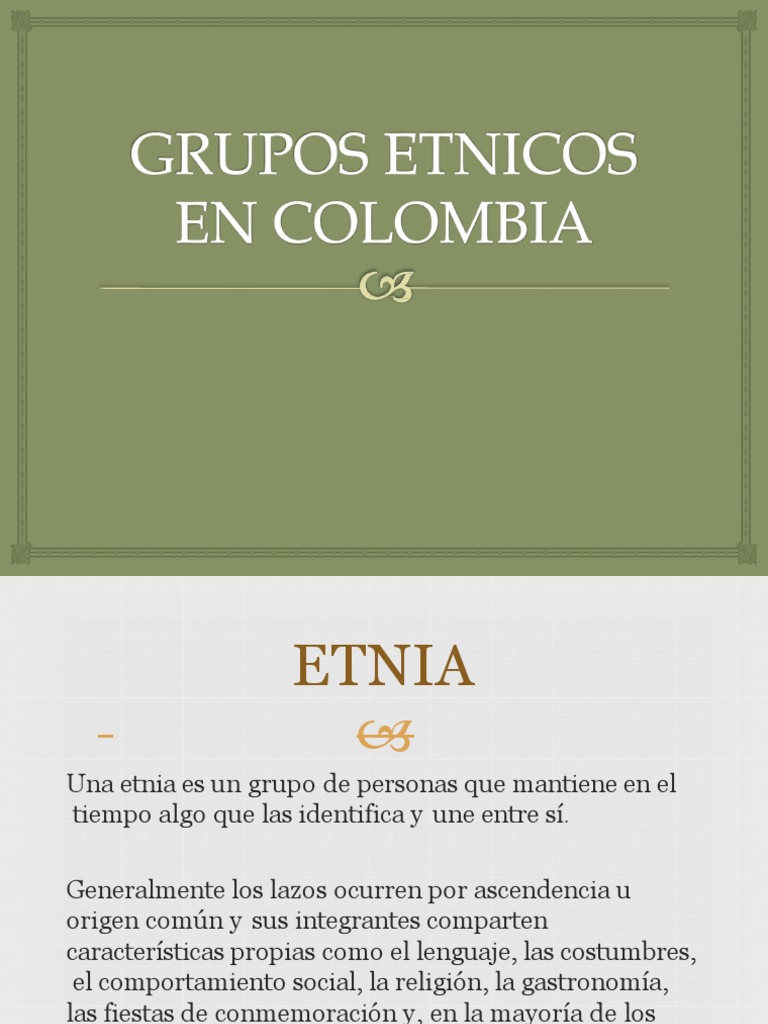 Grupos Etnicos en Colombia | PDF | Colombia | Pueblo romaní
