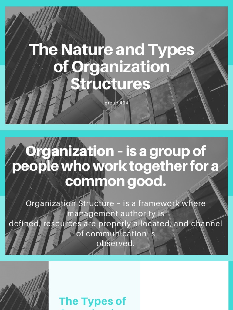 The Nature and Types of Organization Structures | PDF | Business ...