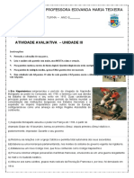 Avaliação 3.2 - História - 8 Ano - 35 Cópias