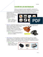 Clasificación Materiales Electricos