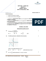 UNIT TEST - 2 (2021-22) GRADE: XI SUBJECT: MATH DATE: 10 December 2021